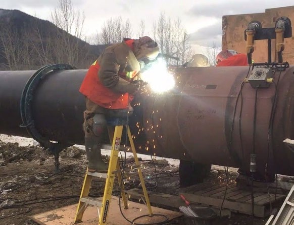 Travaux de soudage sur site